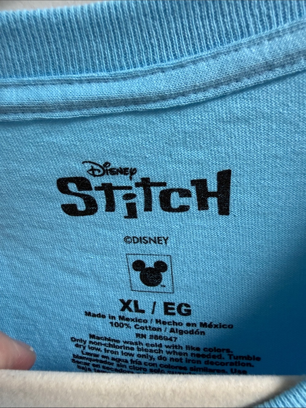 Stitch 'Badness Level Rising' Light Blue Tee - Picture 3 of 4